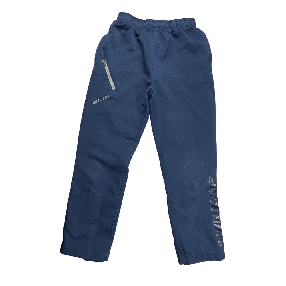 Bauer Team Youth Small Navy Blue Hockey Warm Up Pants Track Athletic Activewear